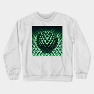 space invaders as a green sphere Crewneck Sweatshirt